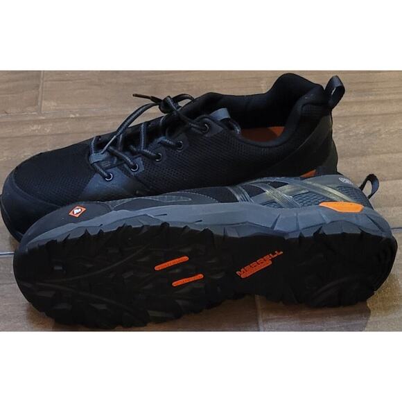 Merrell Mens Size 11.5 Fullbench 2 SD Steel Toe Safely Work Shoes J17745 Black - Picture 3 of 5